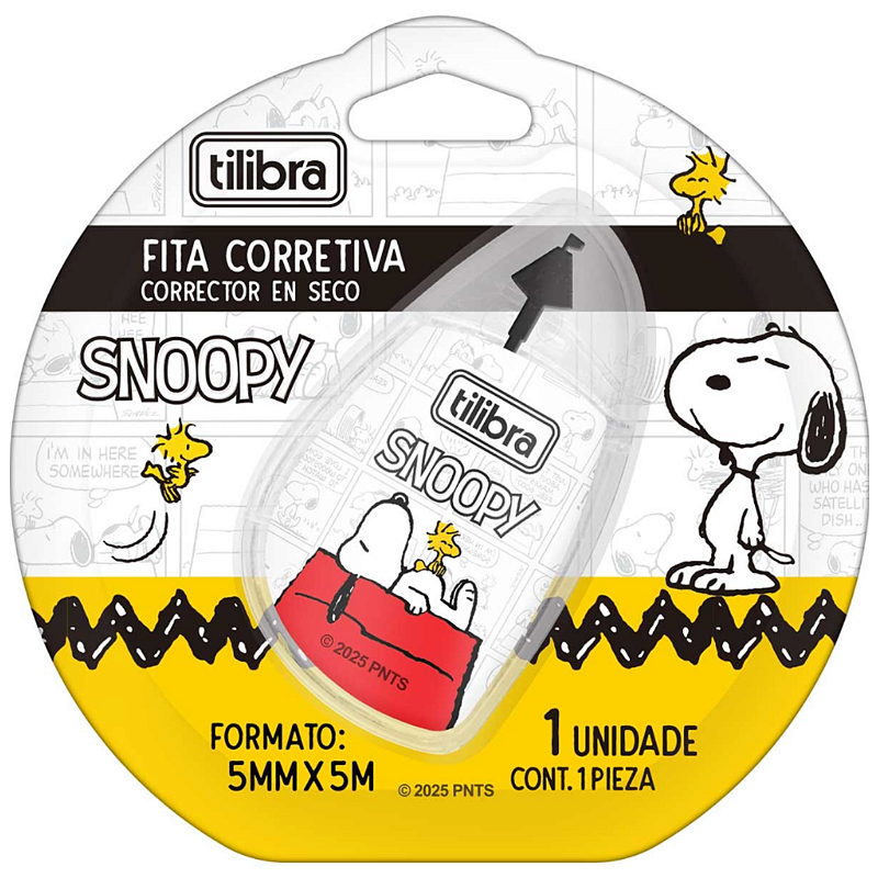 Fita Corretiva 5mmx5m Snoopy