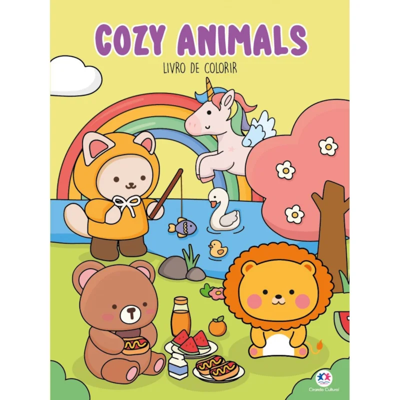 Livro de Colorir Brochura Cozy Animals