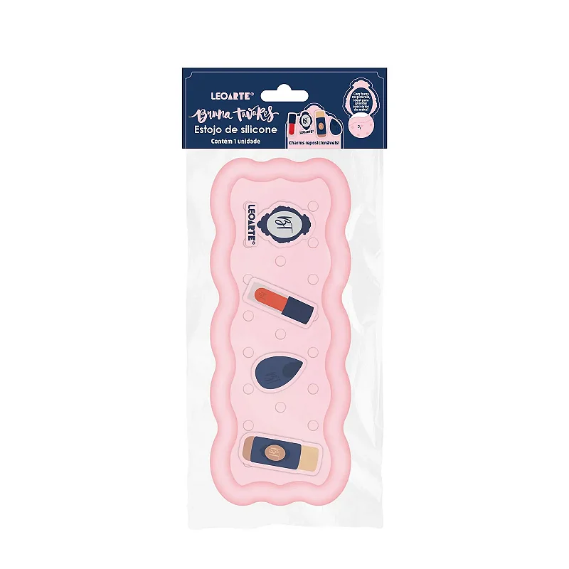 Estojo de Silicone + 4 PINS Bruna Tavares