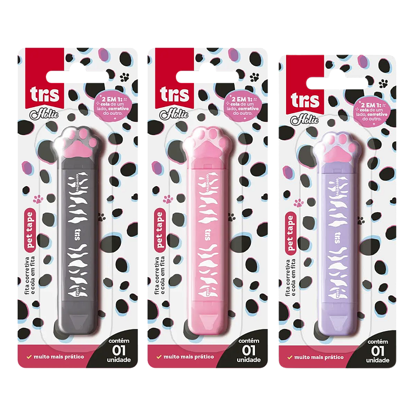 Fita Corretiva + Cola em Fita Holic Pet Tape