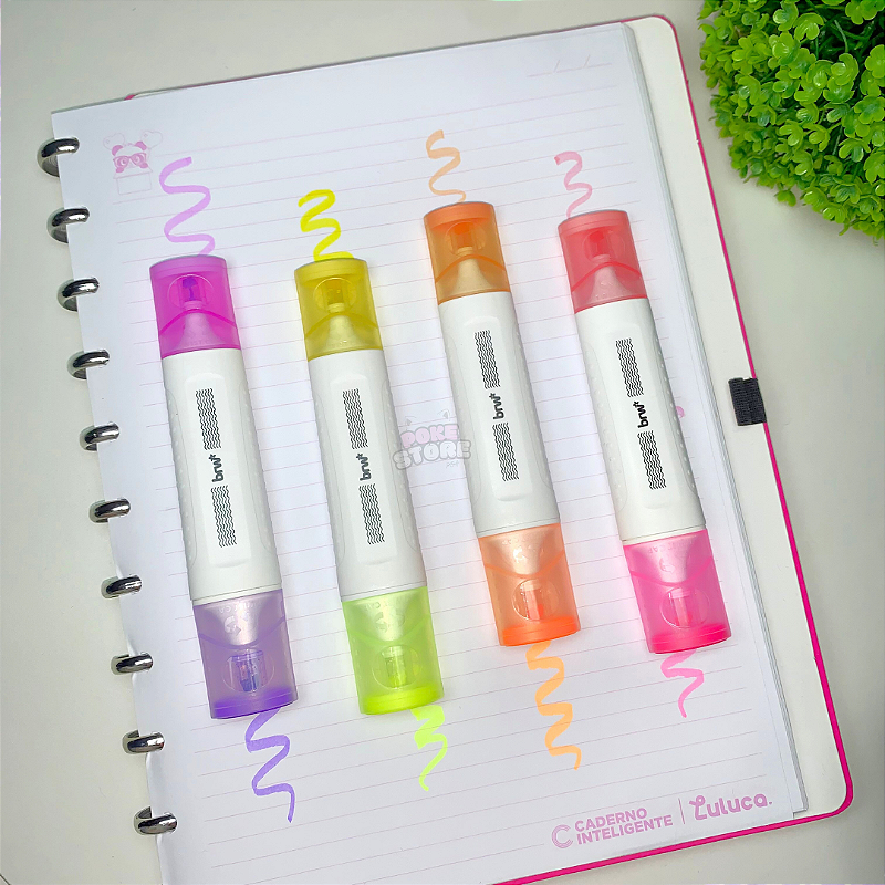 Marca Texto Ponta Dupla Double Clean Tip