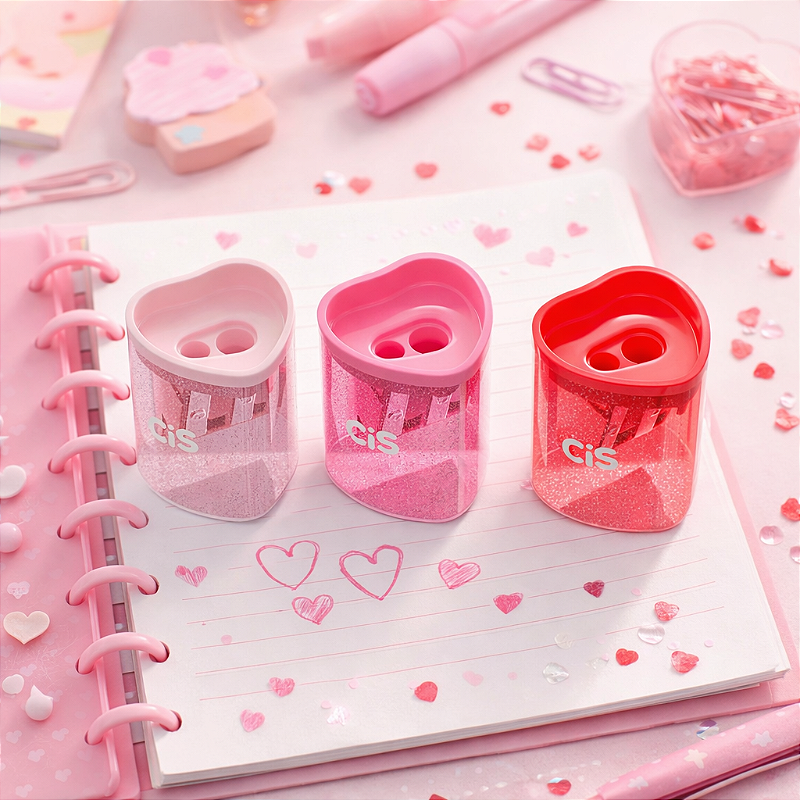 Apontador com Depósito & Glitter Coração