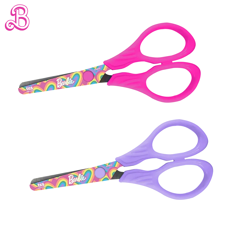 Tesoura Escolar Decorada Barbie 13 cm
