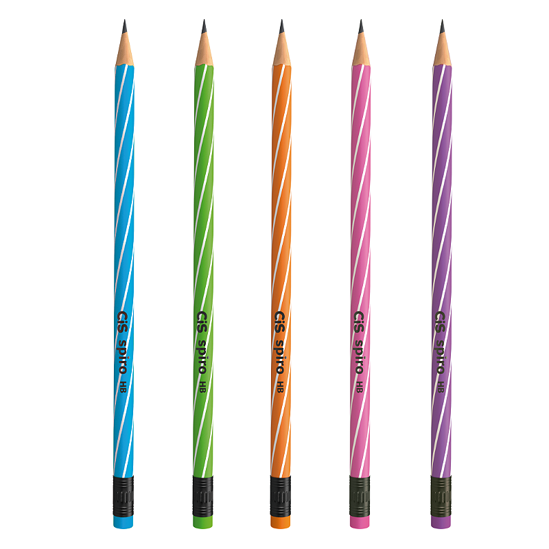 Lápis Preto HB com Borracha Cis Spiro