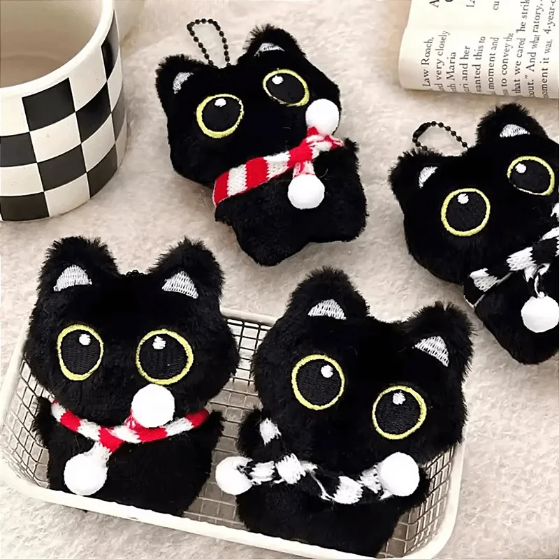 Chaveiro Pelúcia Tendência Gatinho Preto