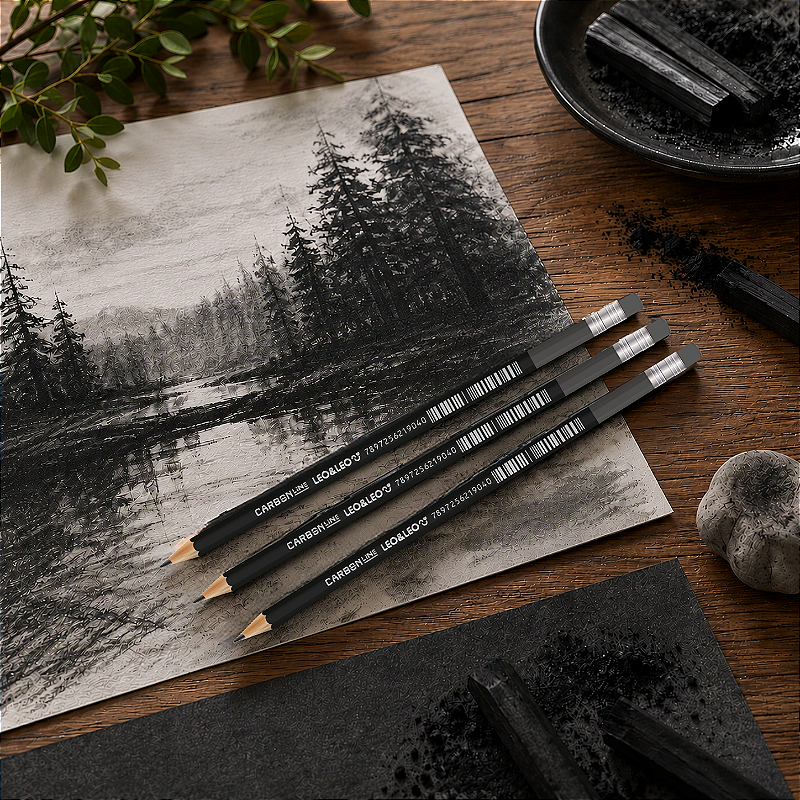 Lápis Grafite 3B com Borracha Carbon