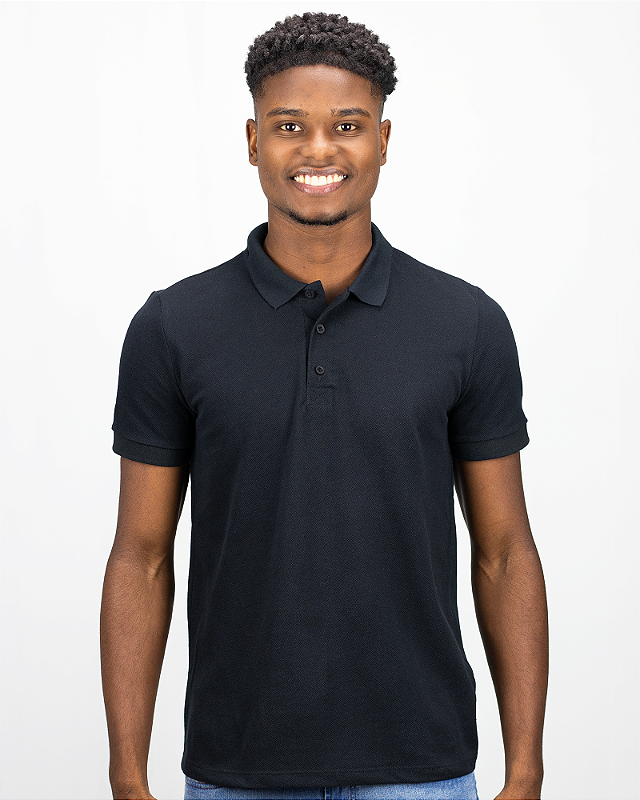 Camisa Polo Piquet Preta
