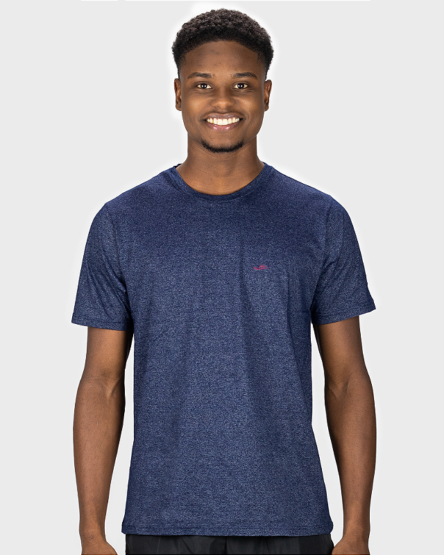 Camiseta Casual e Esportiva Mescla Azul Elite