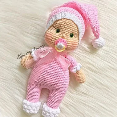 Receita de Amigurumi Bebê De Chupeta (Ref 3)