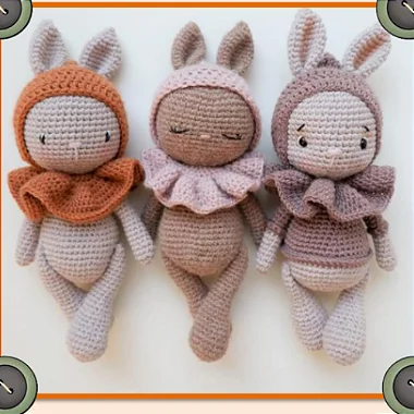 Receita de Amigurumi: Bebês Coelhos (Ref 08)