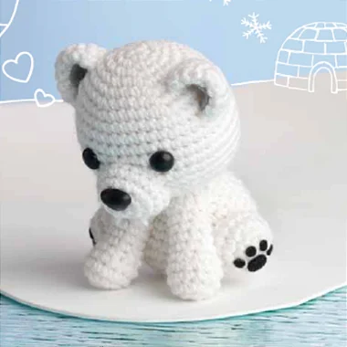 Receita de Amigurumi Urso Polar (Ref 034)