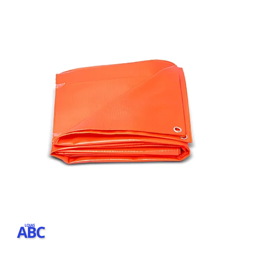 Lona Multiuso Impermeável 5x5 510 | Laranja - Lojas ABC