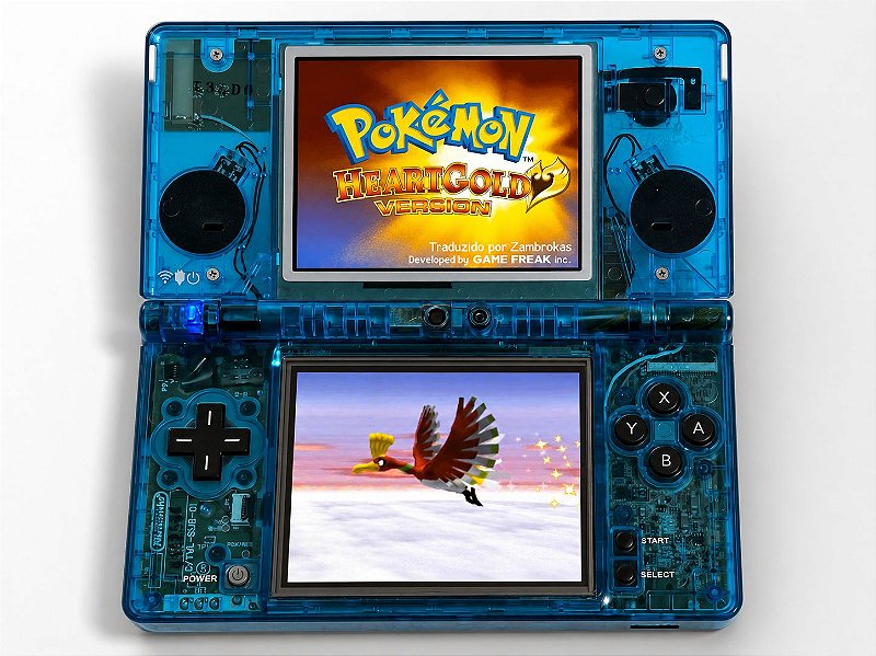 Nintendo Dsi Custom Azul Transparente + R4 - HL SHOP INOVA