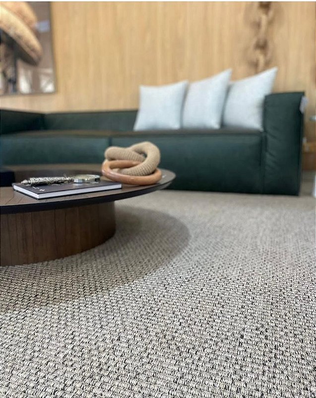 Tapete Sisal Belga Cinza D:101 - SOB MEDIDA - 4 Lados Barra Virada (Não efetuamos trocas ou devolução)