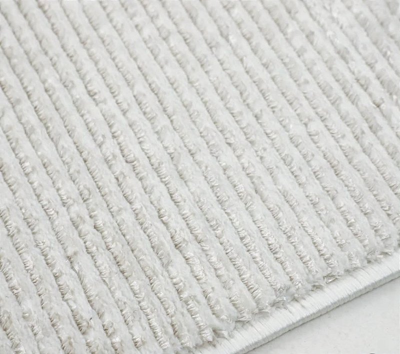 Tapete Canelado Off White Primazzi - SOB MEDIDA - Micro Overloque