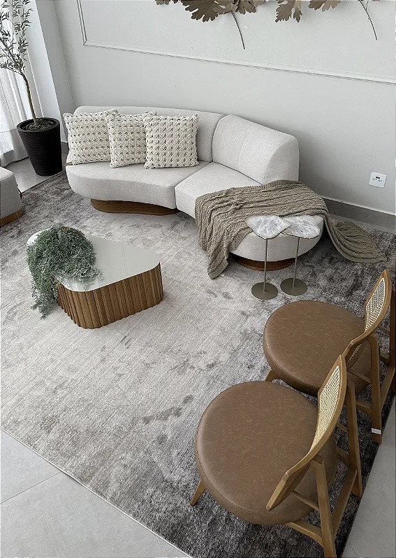 Tapete Paris Brown/Beige D:15247 - SOB MEDIDA - Micro Overloque (Não efetuamos trocas ou devolução)