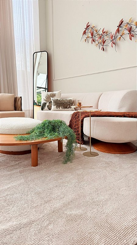 Tapete Diamond Canelado Bege/Areia D:006