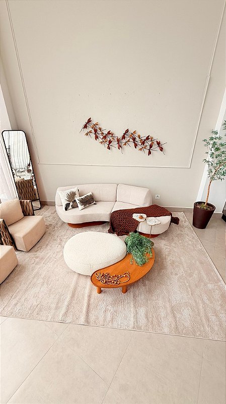 Tapete Diamond Canelado Bege/Areia D:006 - SOB MEDIDA - Micro Overloque