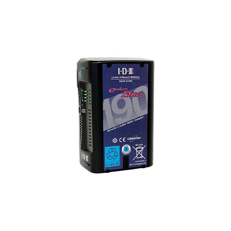 IDX DUO-C190 Bateria V-Mount 185Wh de Alta Capacidade com D-Tap