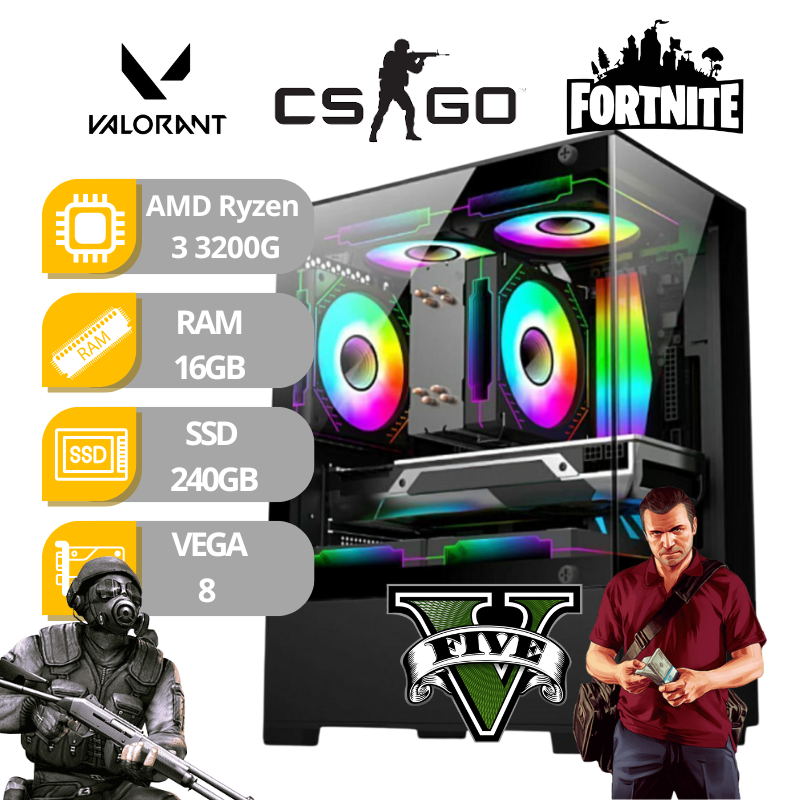 Gaming Pc Ryzen 2200g Valorant Gaming Pc Ryzen 3200g Valorant