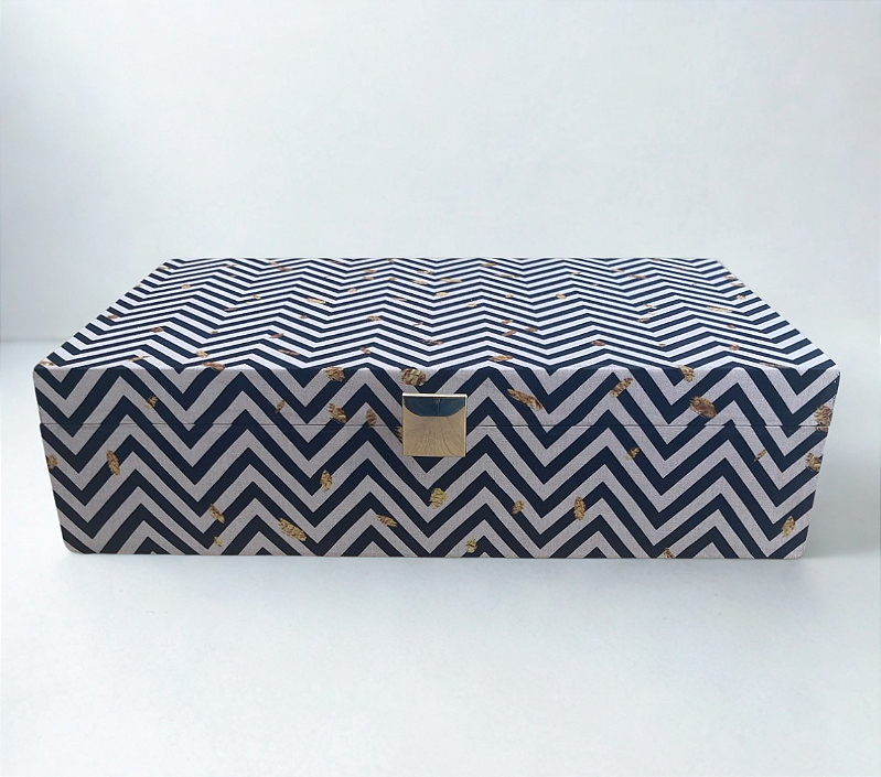 Caixa para joias luxo dupla - Zebra