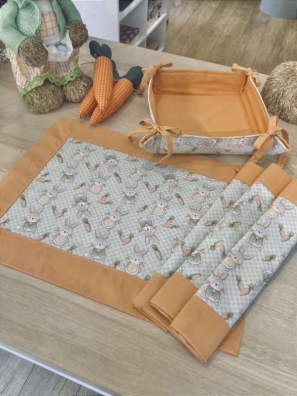 Conjunto mesa posta Páscoa