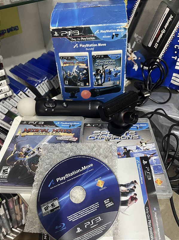 KIT MOVE PS3 + 3 JOGOS - Loja Dinossauro games