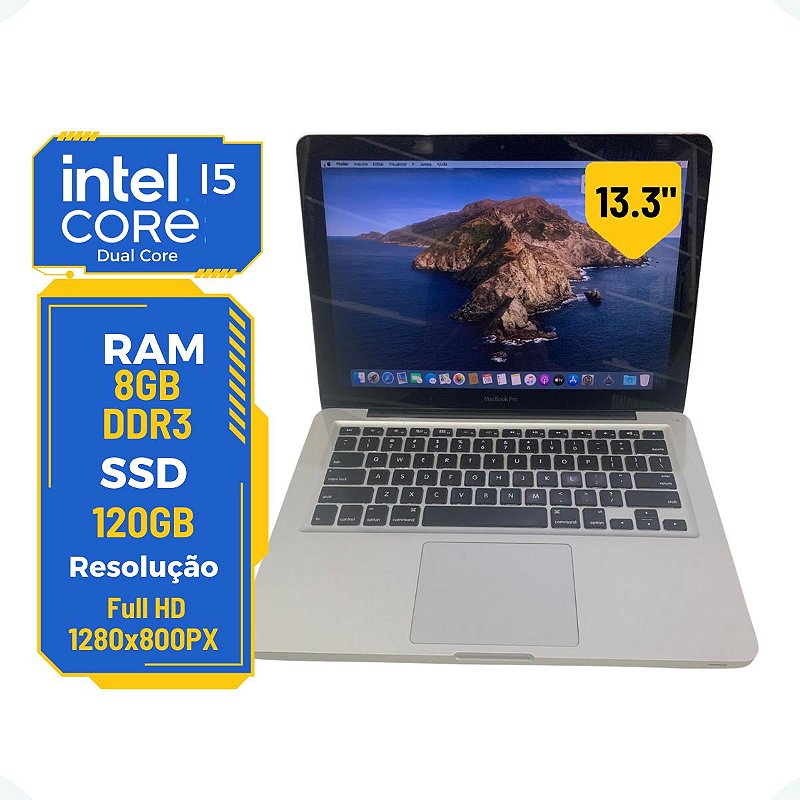 Macbook Pro A1278 13.3 Core i5 Dual Core 8gb SSD 120gb - Ecomtech