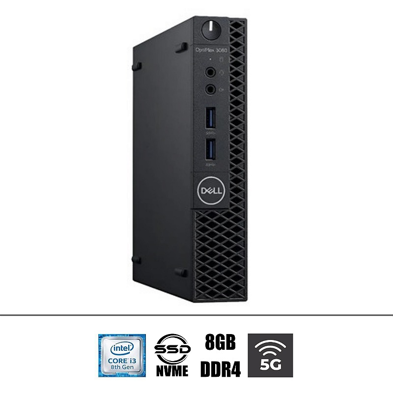 Computador Empresarial Dell Optiplex 3060 i3 8ª Geração 8GB DDR4 SSD NVME 256GB WIFI 5G. 1 Ano de Garantia. Até 12x Sem Juros/10% OFF Pix. Entrega e Instalação Grátis.