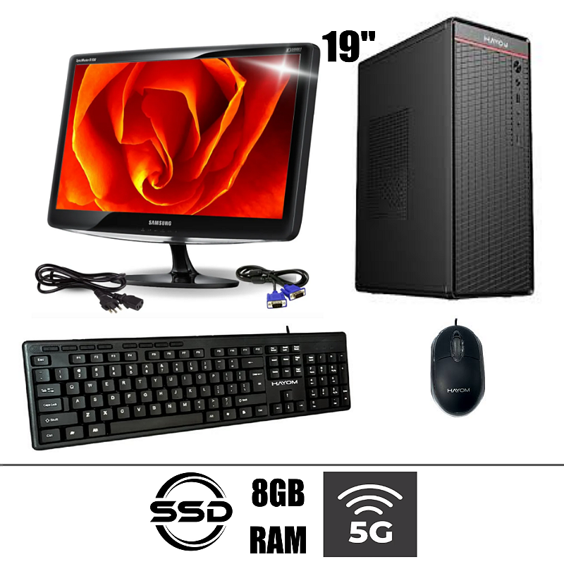 OUTRAS MARCAS - Computador Completo Intel Hayom 8GB/SSD 256GB WIFI 5G/Bluetooth. 1 Ano de Garantia. Até 12x Sem Juros/10% OFF Pix. Entrega e Instalação Grátis.