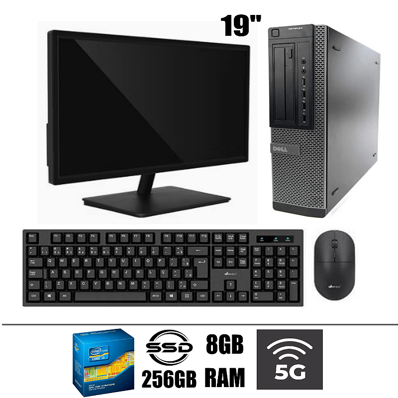 Computador Completo Dell Optiplex Core i5 3330 3.00 GHZ 8GB SSD 256GB WIFI 5G. 1 Ano de Garantia. Até 12x Sem Juros/10% OFF Pix. Entrega e Instalação Grátis.