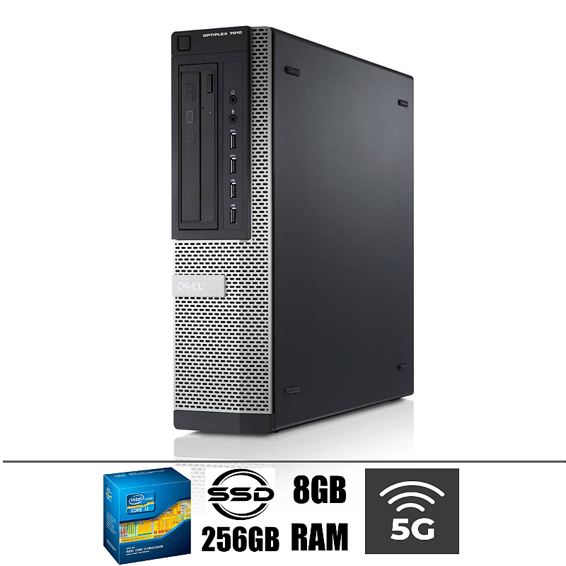 Computador Dell Optiplex Core i5 3330 3.00 GHZ 8GB SSD 256GB WIFI 5G. 1 Ano de Garantia. Até 12x Sem Juros/10% OFF Pix. Entrega e Instalação Grátis.