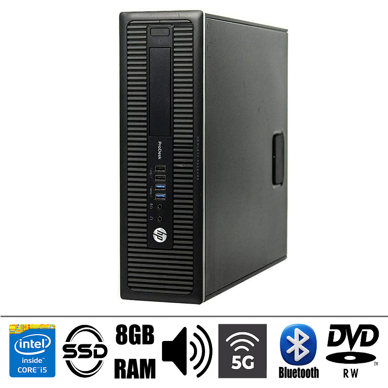 Computador HP Prodesk Core i5 Quarta Geração 3.50 GHZ 8GB SSD 256GB WIFI 5G e Bluetooth. 1 Ano de Garantia. Até 12x Sem Juros/10% OFF Pix. Entrega e Instalação Grátis.