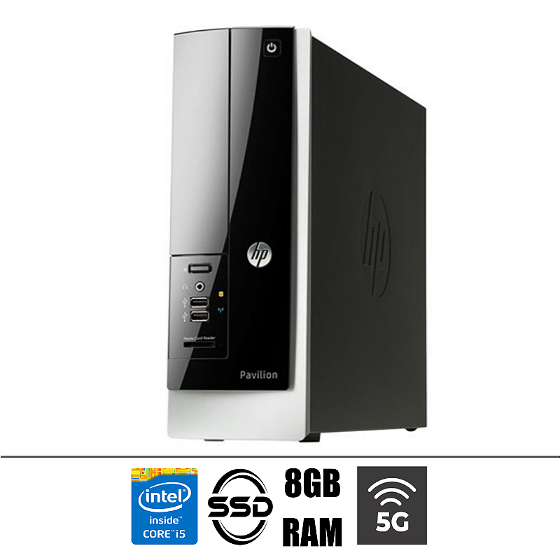 Computador HP Pavilion Core i5 8GB SSD WIFI. 1 Ano de Garantia. Até 12x Sem Juros/10% OFF Pix. Entrega e Instalação Grátis.