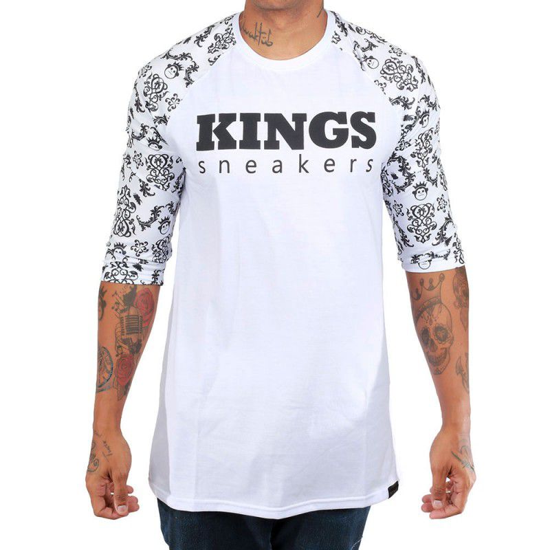 Camiseta Kings Raglan Mosaic Branca - Compre Agora - OSTENTARE