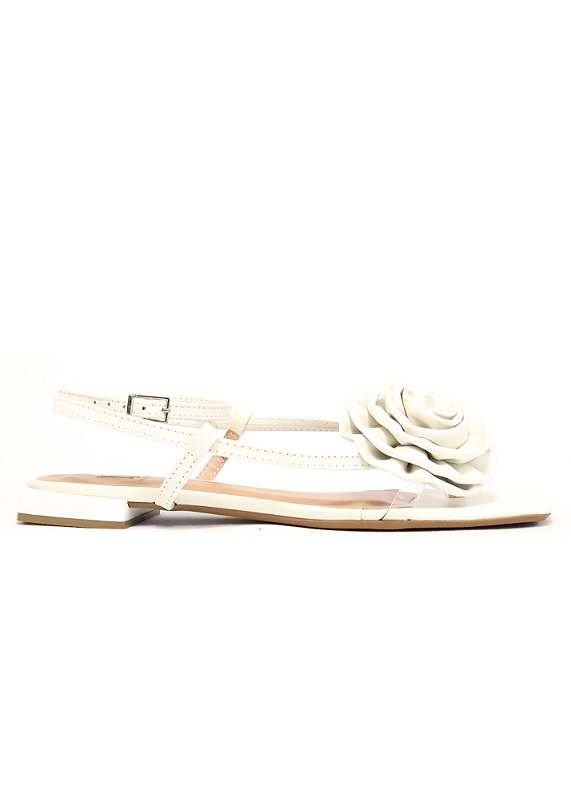 RASTEIRA EM COURO BLAIR OFF WHITE