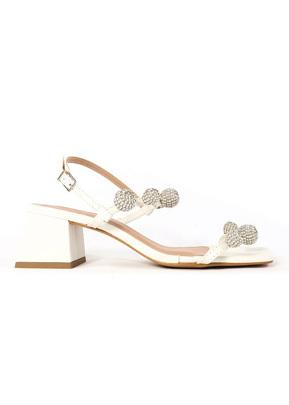 SANDÁLIA EM COURO SAFIRA OFF WHITE
