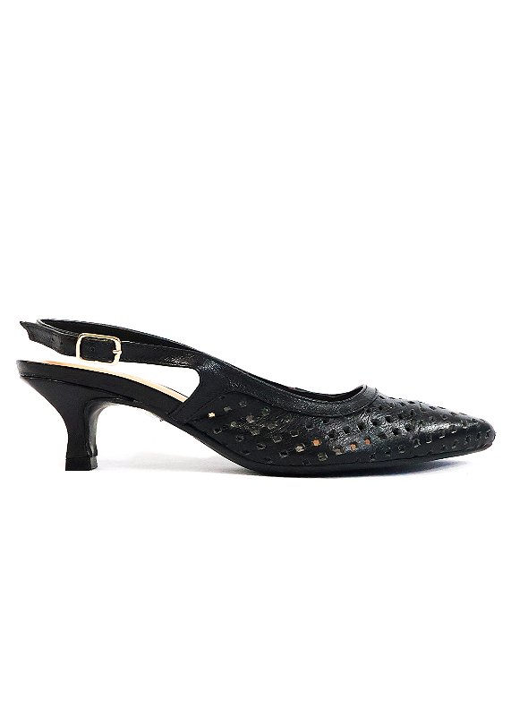 SCARPIN EM COURO KATIA PRETO