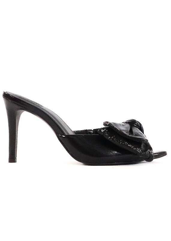 FLAT EM COURO SUELEN PRETO VERNIZ