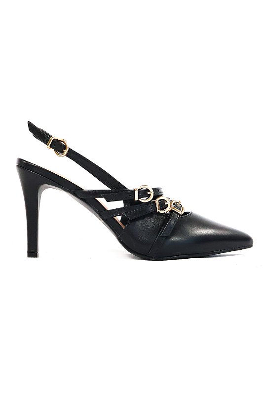 SCARPIN EM COURO BEATRIZ PRETO