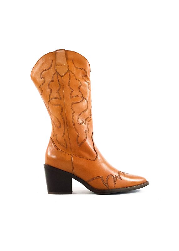 BOTA EM COURO MAITÊ CARAMELO