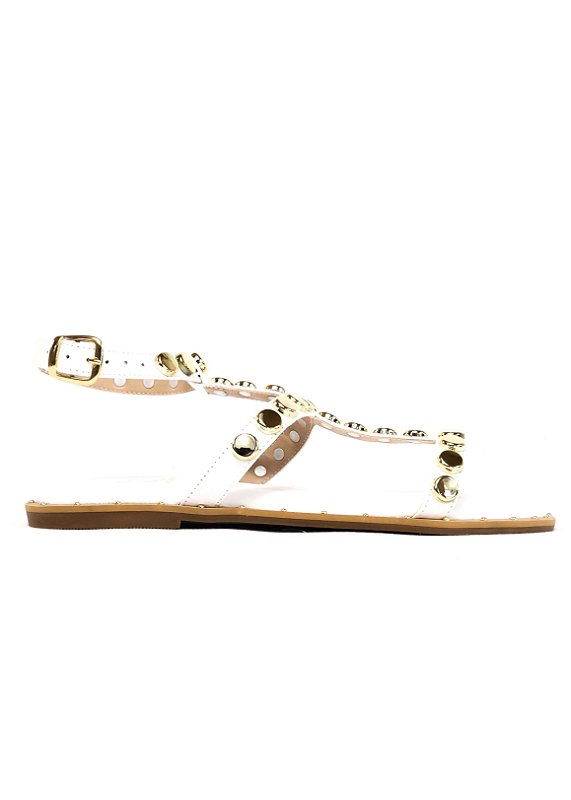 RASTEIRA CAROL EM COURO OFF WHITE