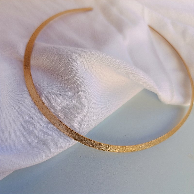 Choker Aro Texturizado - Banhado a Ouro 18k