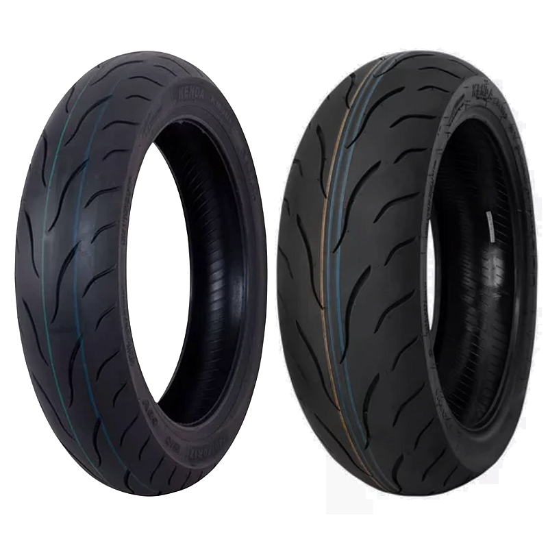 nekomusubi BRProN1 17インチ KENDAタイヤセット Par Pneu 110/70-17 + 140/70R17 Km1 Kenda Sem Câmara - Podium Pneus