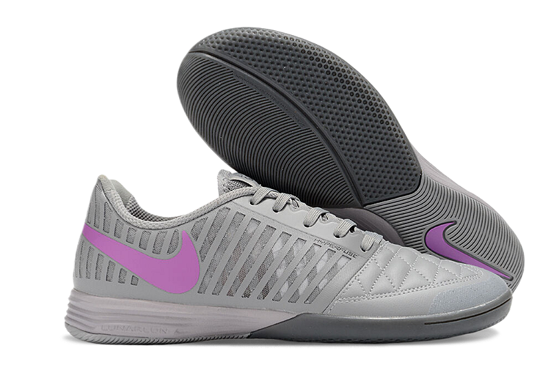 Nike Lunar Gato フットサルシューズ グレー/パープル Nike Lunar Gato - Resenha Chuteiras