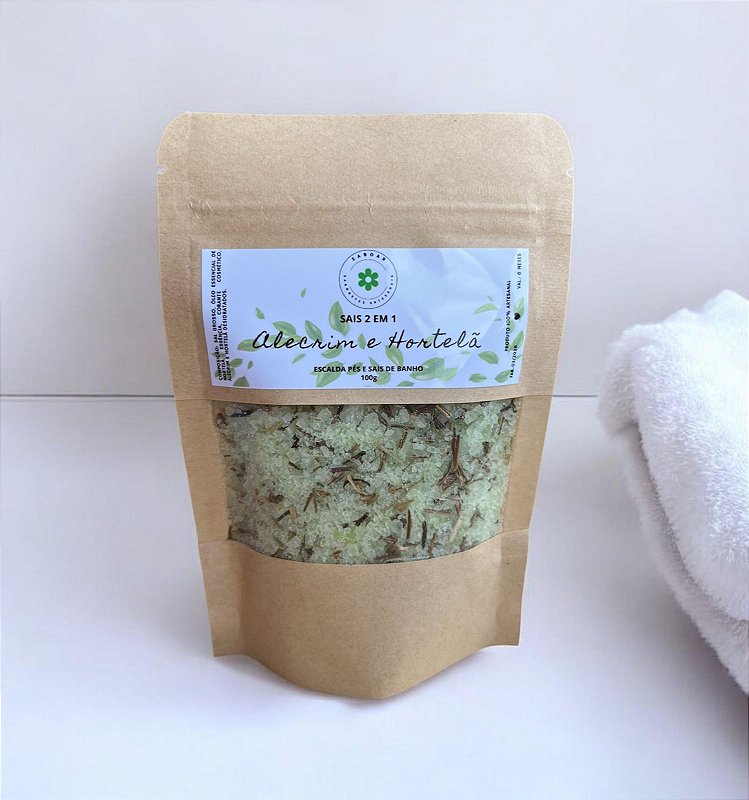 Sais 2 em 1 (Banho e escalda pés) - Alecrim e Hortelã
