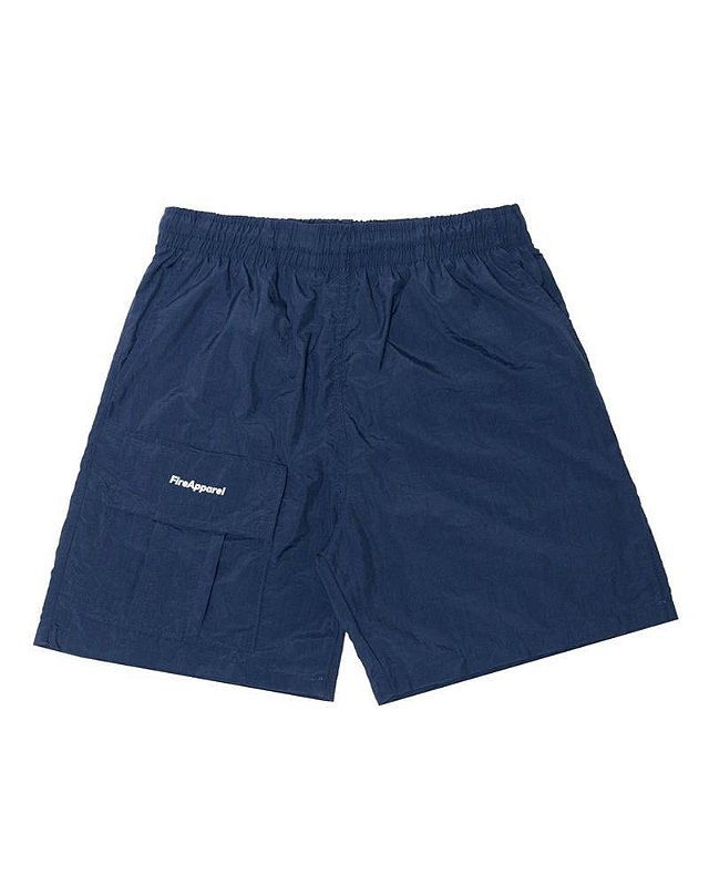 Shorts Fire Tactel Taslan Little Tag Bolso Front (Azul)