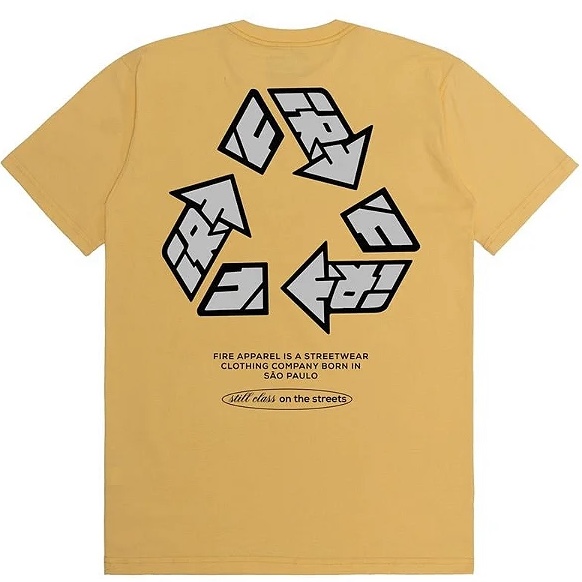 Camiseta Básica Fire Triangle Still Class (Amarelo)