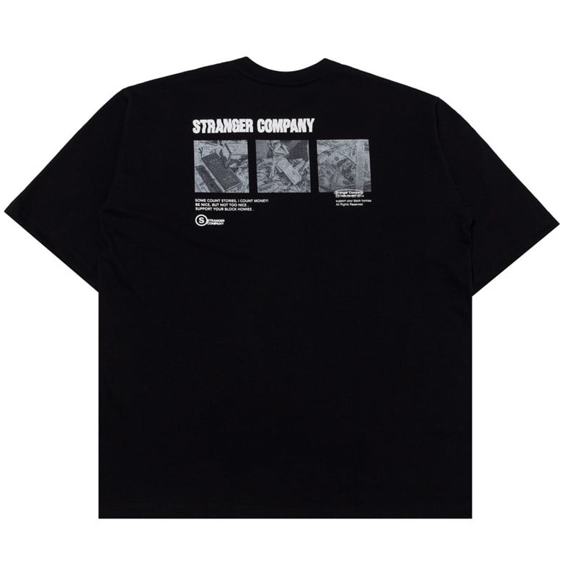 Camiseta Stranger Oversized Money Blocks (Preta)