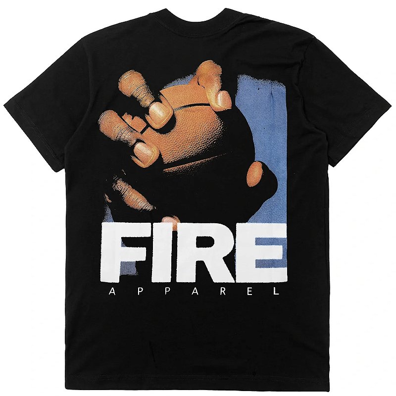 Camisetae Fire Basketball In Hand Preto